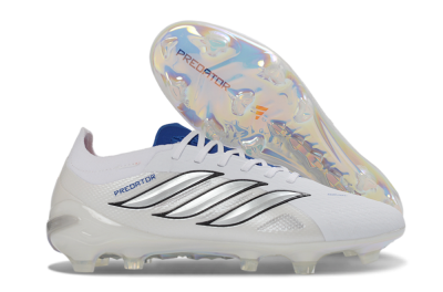 Adidas Predator 26 Elite FG Football Boots - White/Sky Blue/Black