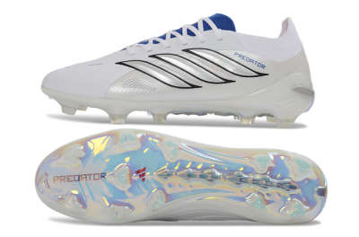 Adidas Predator 26 Elite FG Football Boots - White/Sky Blue/Black