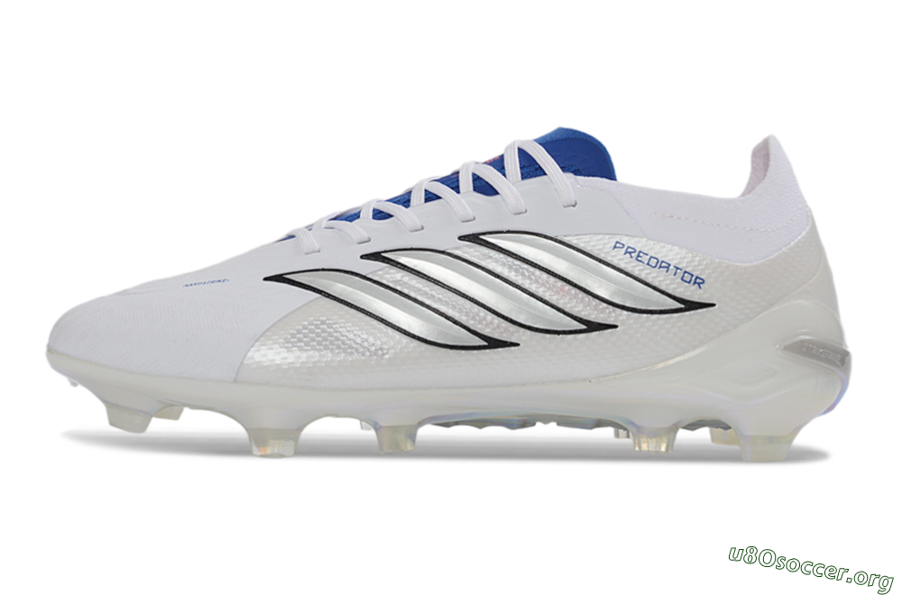 Adidas Predator 26 Elite FG Football Boots - White/Sky Blue/Black 3