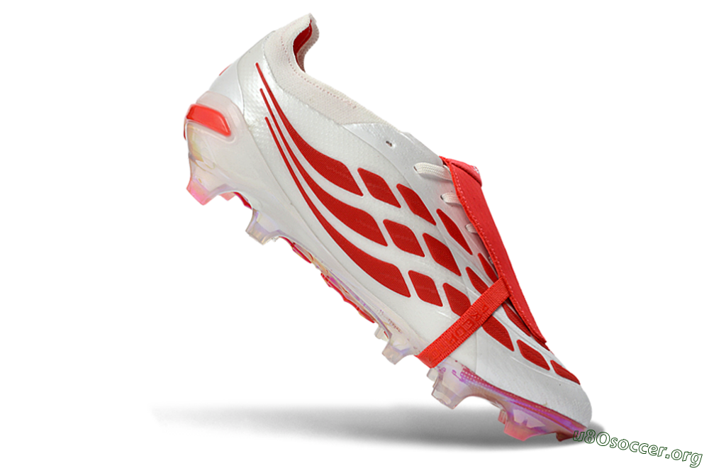 Adidas Predator 26 Elite Fold-Over Tongue FG Football Boots - White/Solar Red/Black 4