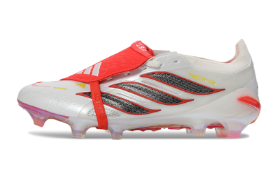 Adidas Predator 26 Elite Fold-Over Tongue FG Football Boots - White/Solar Red/Black