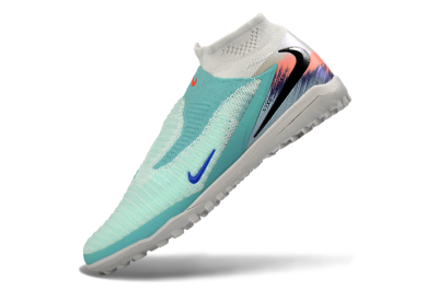 Nike Phantom 6 Elite High TF Football Shoes - Aqua/Coral Burst/Able Blue