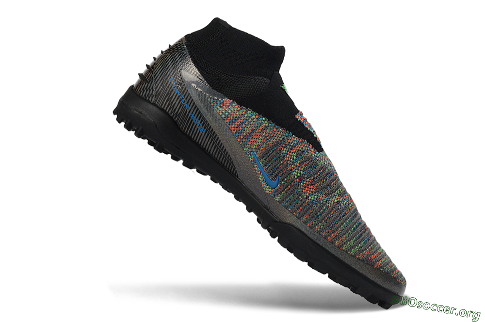Nike Phantom 6 Elite High TF Football Shoes - Black/Electric Green/Multicolor 4
