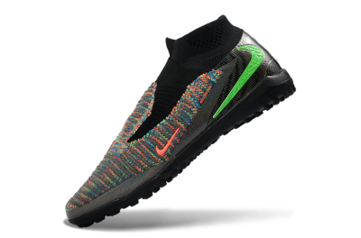 Nike Phantom 6 Elite High TF Football Shoes - Black/Electric Green/Multicolor