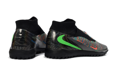 Nike Phantom 6 Elite High TF Football Shoes - Black/Electric Green/Multicolor