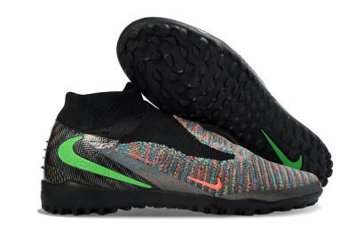 Nike Phantom 6 Elite High TF Football Shoes - Black/Electric Green/Multicolor