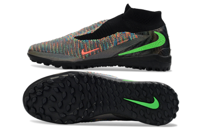 Nike Phantom 6 Elite High TF Football Shoes - Black/Electric Green/Multicolor