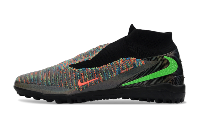 Nike Phantom 6 Elite High TF Football Shoes - Black/Electric Green/Multicolor