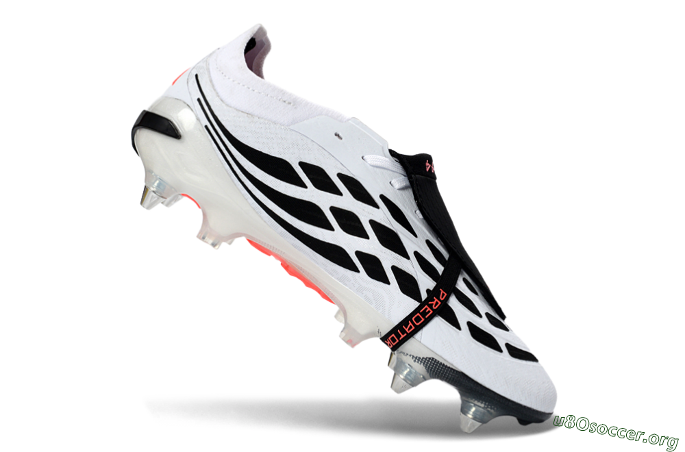 Adidas Predator 26 Elite Fold-Over Tongue FG Football Boots - White/Vivid Pink/Black 4