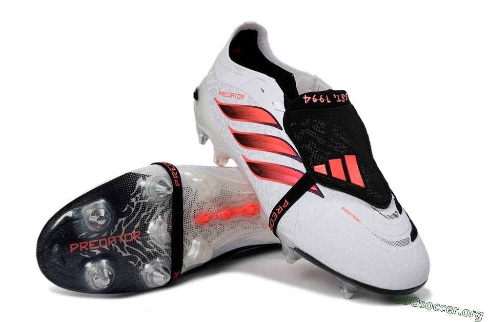Adidas Predator 26 Elite Fold-Over Tongue FG Football Boots - White/Vivid Pink/Black 0