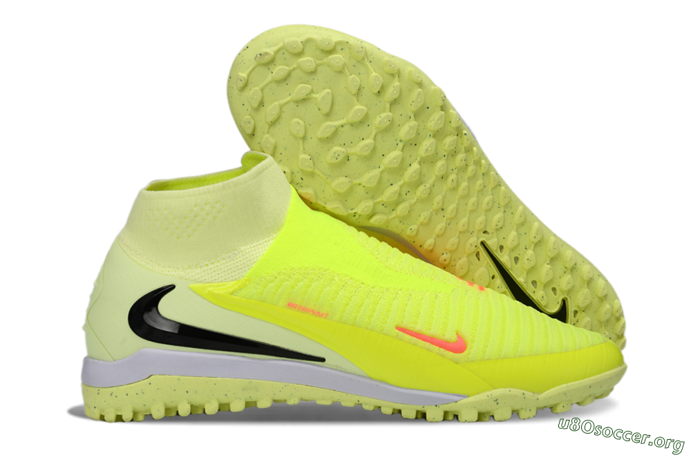 Nike Phantom 6 Elite High TF Football Shoes - Yellow/Electric Neon/Black 2