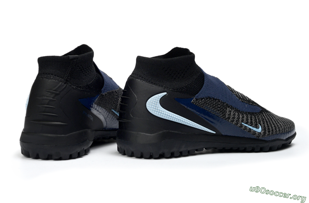 Nike Phantom 6 Elite High TF Football Shoes - Black/Navy Blue/Dark Gray 6