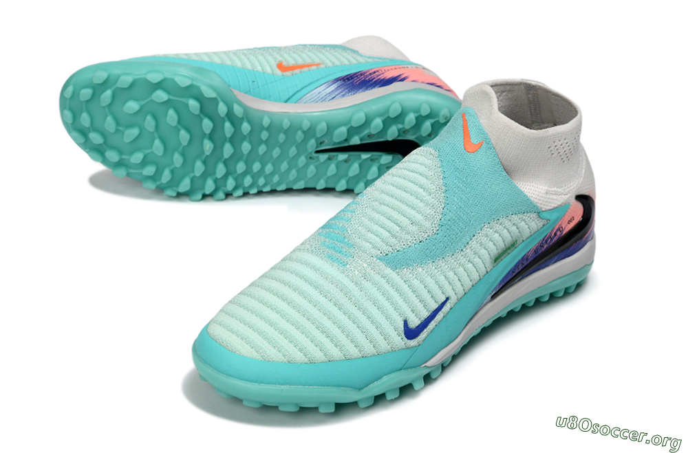 Nike Phantom 6 Elite High TF Football Shoes - Aqua/Coral Splash/Cool Mint 0