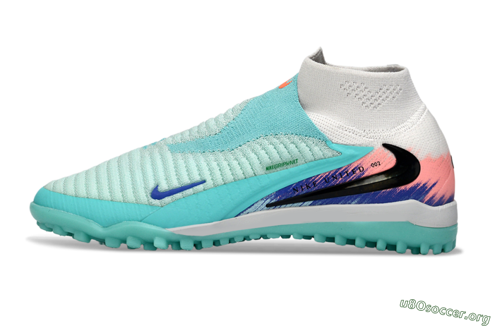 Nike Phantom 6 Elite High TF Football Shoes - Aqua/Coral Splash/Cool Mint 3