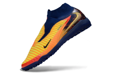 Nike Phantom 6 Elite High TF Football Shoes - Yellow/Navy Blue/Flame Orange
