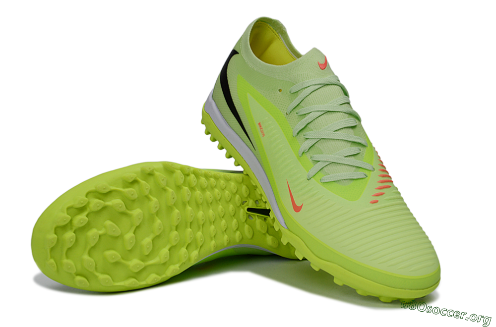 Nike Phantom 6 Elite Low TF Football Shoes - Green/Lime Glow/Neon Orange 0