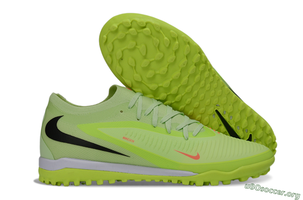 Nike Phantom 6 Elite Low TF Football Shoes - Green/Lime Glow/Neon Orange 2
