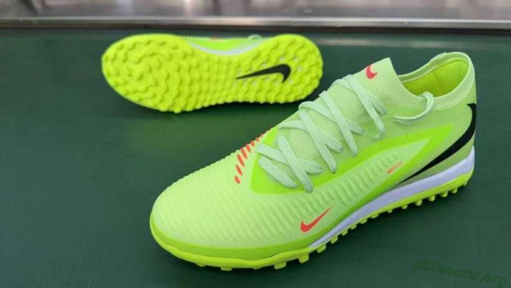 Nike Phantom 6 Elite Low TF Football Shoes - Green/Lime Glow/Neon Orange