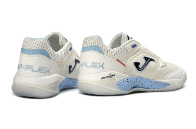 Joma Top Flex IC Football Shoes - White/Sky Blue/Black