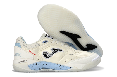 Joma Top Flex IC Football Shoes - White/Sky Blue/Black