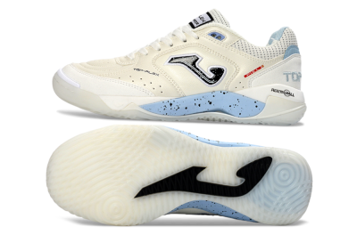 Joma Top Flex IC Football Shoes - White/Sky Blue/Black