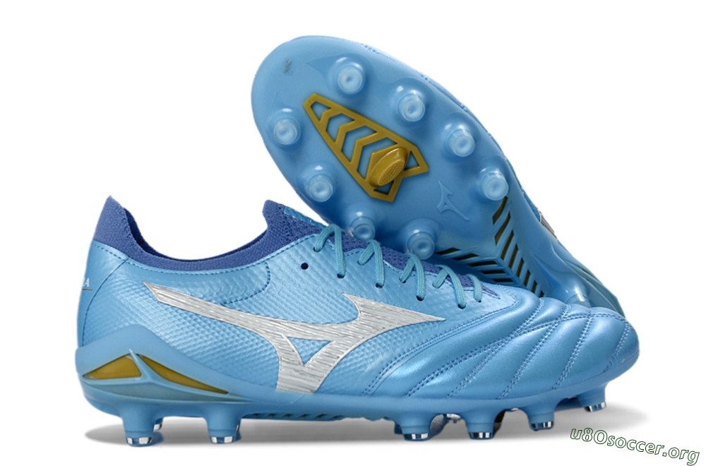 Mizuno Morelia Neo 4 FG Football Boots - Blue/Sky Blue/Sunny Yellow 2