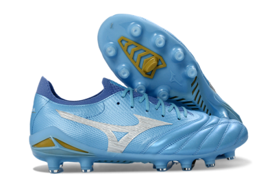Mizuno Morelia Neo 4 FG Football Boots - Blue/Sky Blue/Sunny Yellow