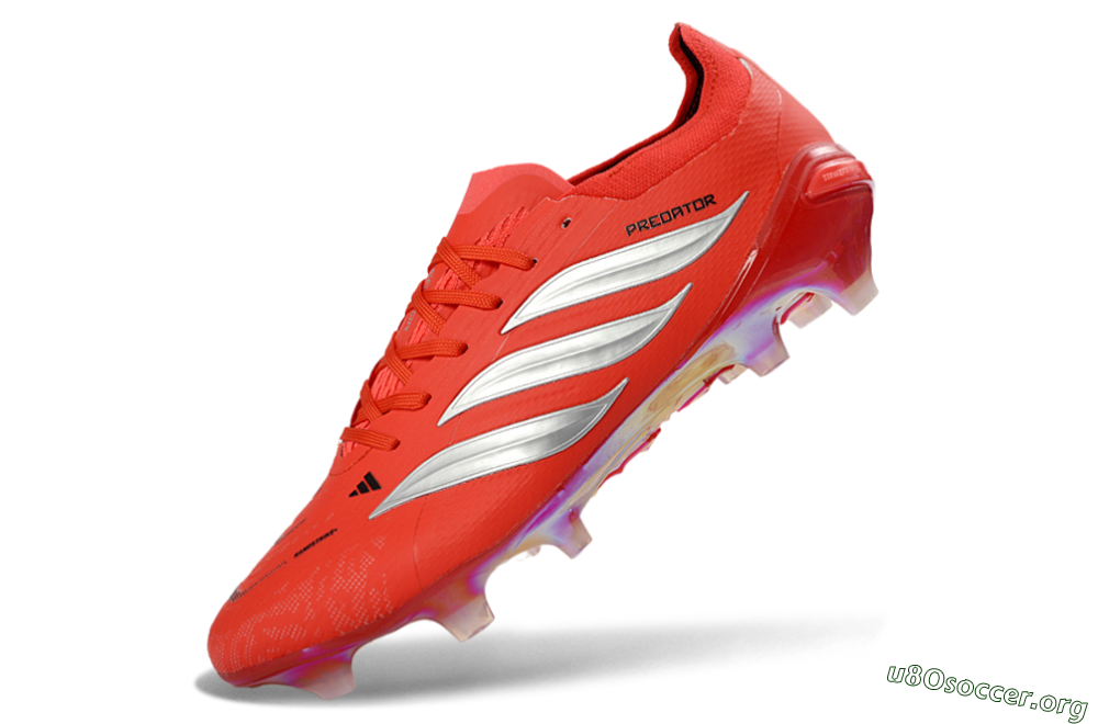 Adidas Predator 26 Elite FG Football Boots - Red/Bright Flame/Fiery Orange 5