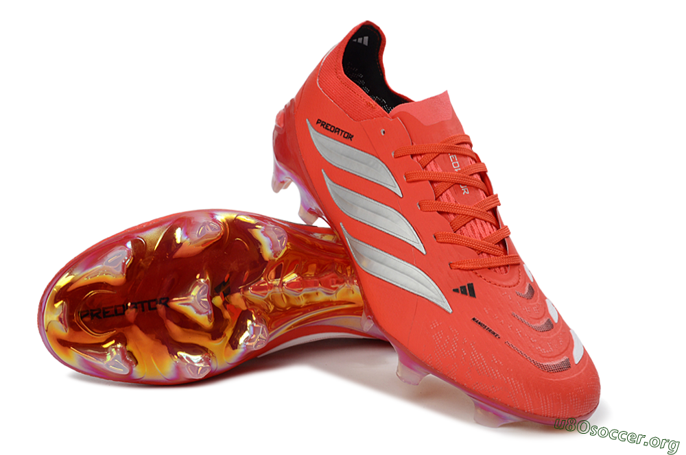 Adidas Predator 26 Elite FG Football Boots - Red/Bright Flame/Fiery Orange 0