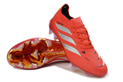 Adidas Predator 26 Elite FG Football Boots - Red/Bright Flame/Fiery Orange