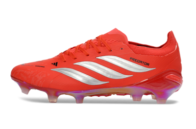 Adidas Predator 26 Elite FG Football Boots - Red/Bright Flame/Fiery Orange