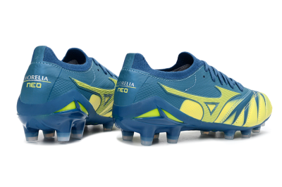 Mizuno Morelia Neo 4 FG Football Boots - Blue/Electric Yellow/Night Sky