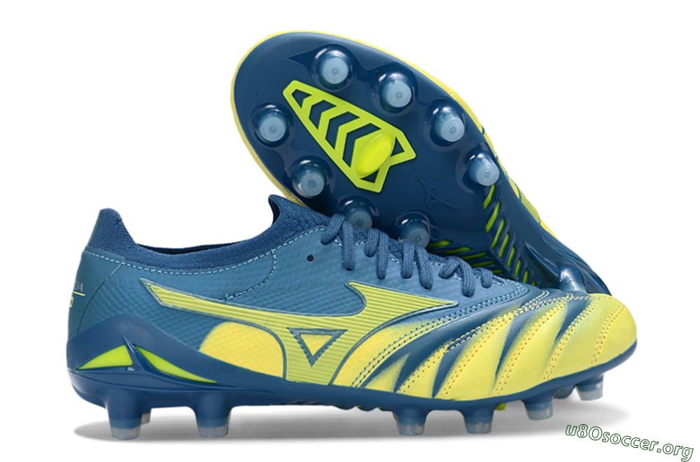 Mizuno Morelia Neo 4 FG Football Boots - Blue/Electric Yellow/Night Sky 2