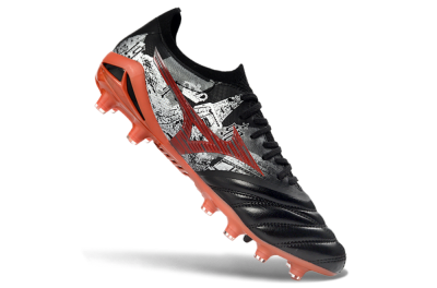 Mizuno Morelia Neo 4 FG Football Boots - Black/Coral Red/Graphite Grey
