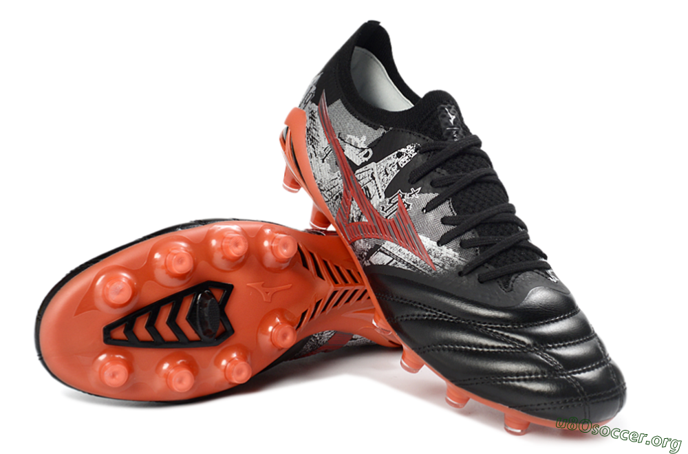 Mizuno Morelia Neo 4 FG Football Boots - Black/Coral Red/Graphite Grey 0