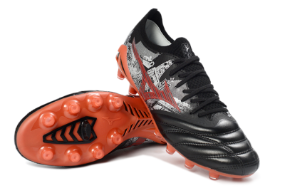 Mizuno Morelia Neo 4 FG Football Boots - Black/Coral Red/Graphite Grey