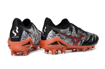 Mizuno Morelia Neo 4 FG Football Boots - Black/Coral Red/Graphite Grey