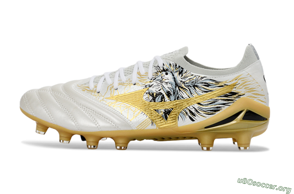 Mizuno Morelia Neo 4 FG Football Boots - White/Golden Glow/Stealth Black 3