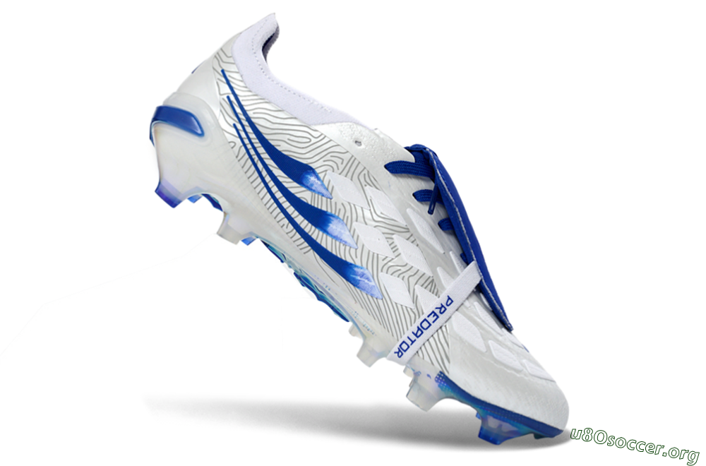 Adidas Predator 26 Elite Fold-Over Tongue FG Football Boots - White/Royal Blue/Cloud White 4
