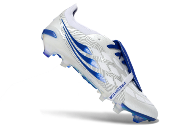 Adidas Predator 26 Elite Fold-Over Tongue FG Football Boots - White/Royal Blue/Cloud White