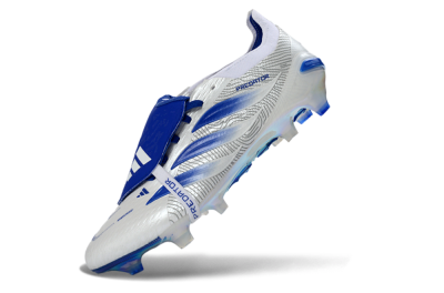 Adidas Predator 26 Elite Fold-Over Tongue FG Football Boots - White/Royal Blue/Cloud White