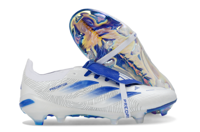 Adidas Predator 26 Elite Fold-Over Tongue FG Football Boots - White/Royal Blue/Cloud White