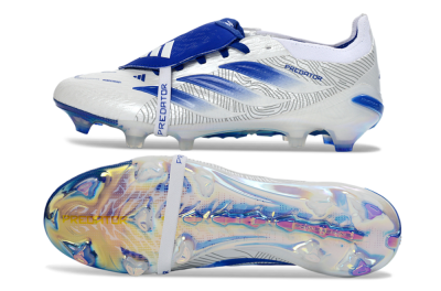 Adidas Predator 26 Elite Fold-Over Tongue FG Football Boots - White/Royal Blue/Cloud White