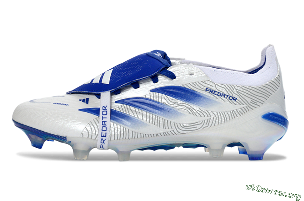 Adidas Predator 26 Elite Fold-Over Tongue FG Football Boots - White/Royal Blue/Cloud White 3