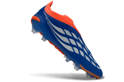 Adidas Predator 26 Elite Laceless FG Football Boots - Blue/Bright Orange/Lime Green