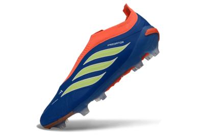 Adidas Predator 26 Elite Laceless FG Football Boots - Blue/Bright Orange/Lime Green