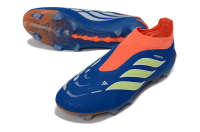 Adidas Predator 26 Elite Laceless FG Football Boots - Blue/Bright Orange/Lime Green