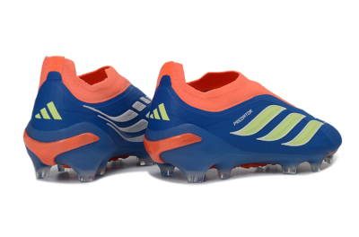 Adidas Predator 26 Elite Laceless FG Football Boots - Blue/Bright Orange/Lime Green