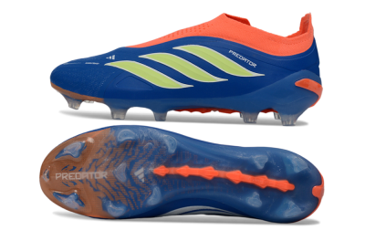 Adidas Predator 26 Elite Laceless FG Football Boots - Blue/Bright Orange/Lime Green
