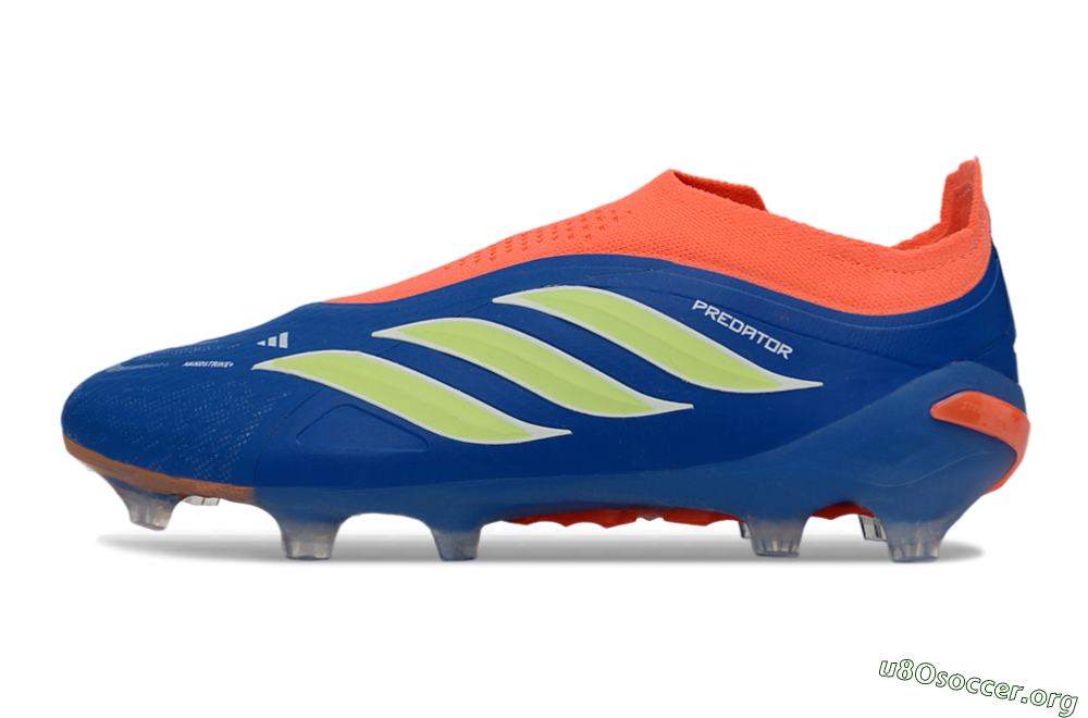 Adidas Predator 26 Elite Laceless FG Football Boots - Blue/Bright Orange/Lime Green 3